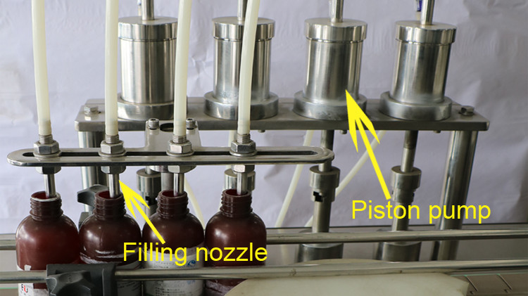 500 مل جولة زجاجة ملء آلة مع غطاء الختم وتشغيل عجلة النجوم