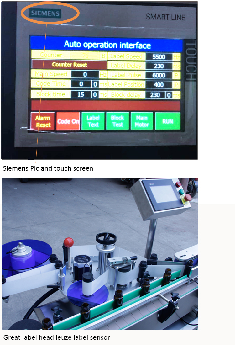التلقائي جولة زجاجة التفاف التسمية